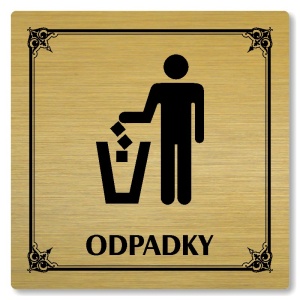 Odpadky, 100x100mm, zlatá, Nebraska